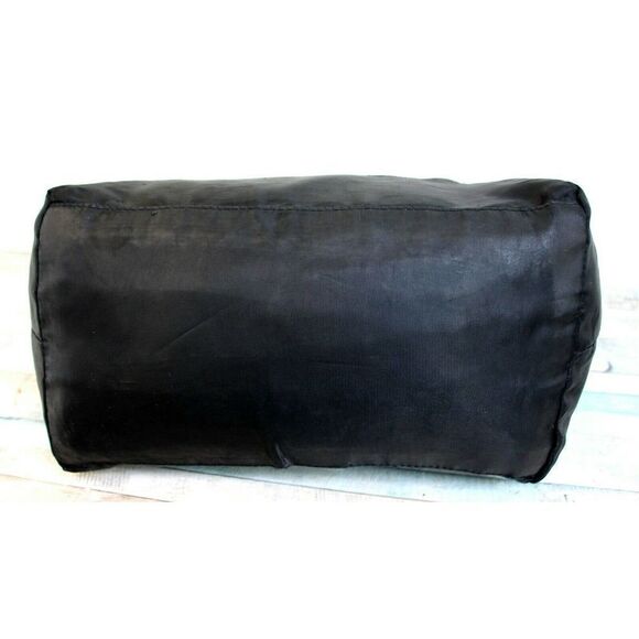 LARGE SAM EDELMAN BLACK NYLON VEGAN LEATHER HOBO TOTE SHOULDER BAG BOHO HANDBAG - Picture 8 of 10